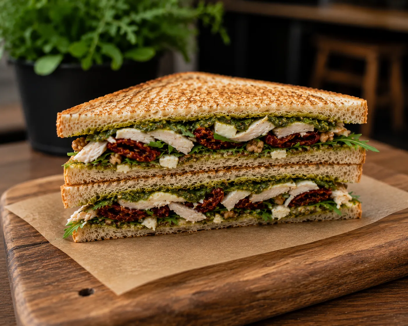 Pesto Soslu Sandviç